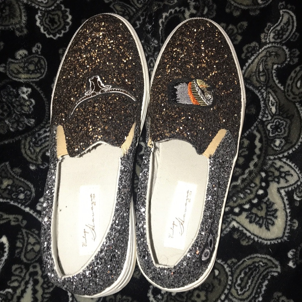 glitter slip ons